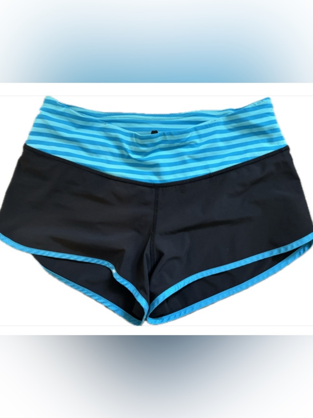 Lululemon Speed Shorts Blue Black Size 4

⸻